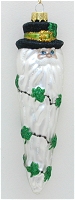 White Bearded Santa with Shamrocks